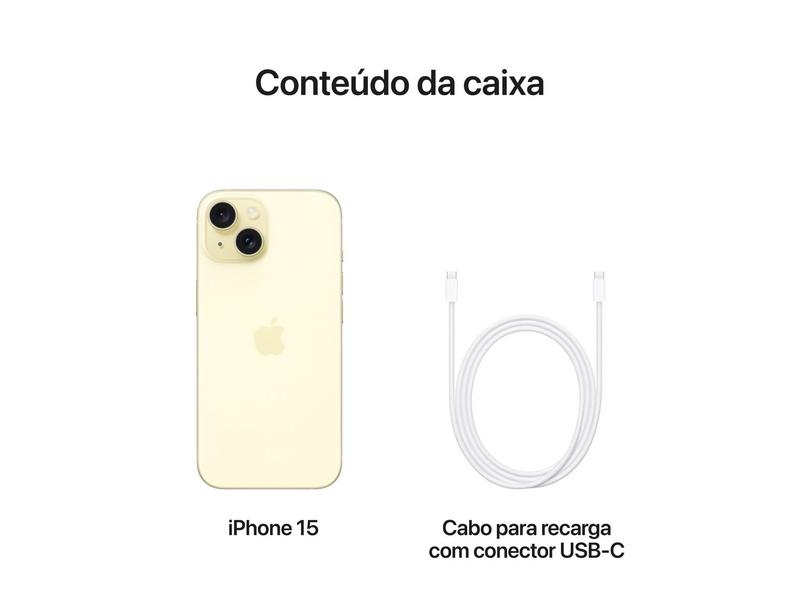 Apple iPhone 15 128GB Amarelo 6,1